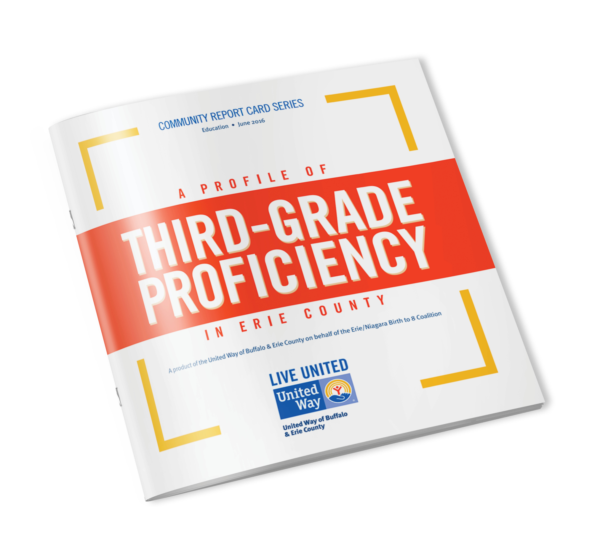 This is a picture of United Way's Third-Grade Proficiency information magazine. 